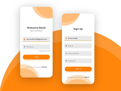 登录和注册屏幕(Login &  Sign Up Screen)