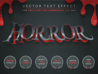 纸血 - 可编辑的文本效果，字体样式(Paper Blood - Editable Text Effect, Font Style)