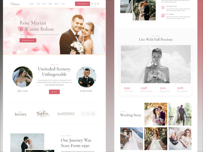 婚礼策划师活动摄影 HTML 模板(Wedding Planner Event Photography HTML Template)