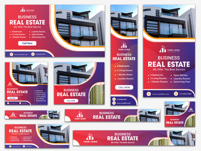 谷歌广告横幅/所有尺寸的社交媒体横幅 PSD (Banner-37)(Google ads banner / all size of social media banners PSD (Banner-37))