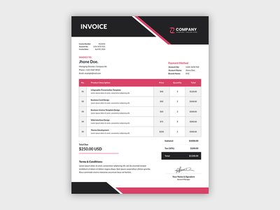 简单的抽象发票模板(Simple abstract invoice template)