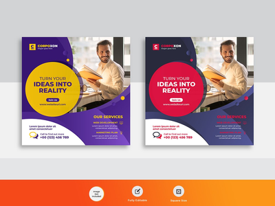 社交媒体在线商务机构网页横幅帖子模板(social media Online business agency web banner post template)