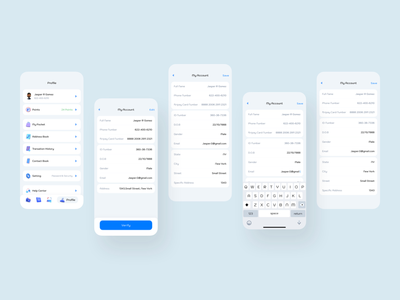 我的帐户 - 数字钱包移动 UI 套件(My Account - Digital Wallet Mobile Ui kits)
