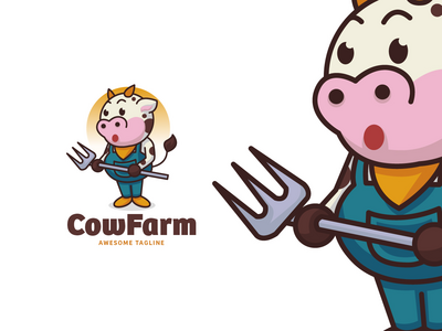 奶牛场标志(Cow Farm Logo)