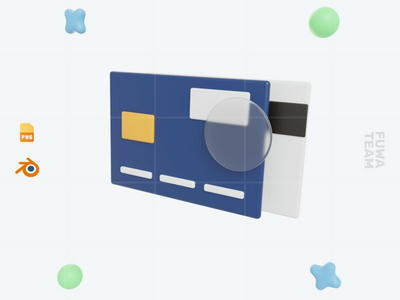 借记卡-3D 商业和金融图标包(Debit Card - 3D Business and Finance icon pack)