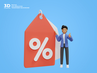 3d 业务人字符图(3d business man character illustration)