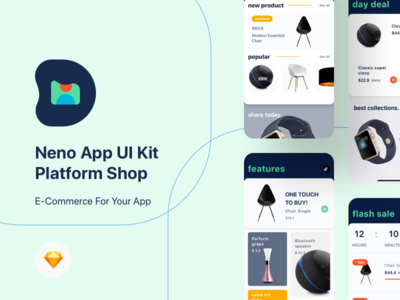 Neno App UI 套件 - 电子商务购物(Neno App UI kit - ECommerce Shopping)
