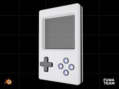 Gameboy - 3D 未来主义游戏设备(Gameboy - 3D Futuristic game device)
