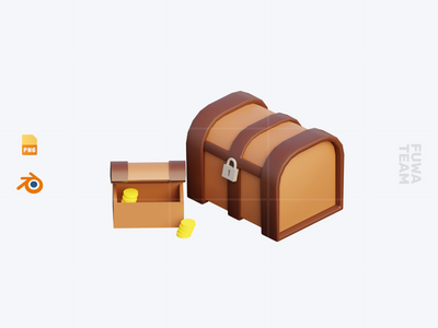 宝箱 - 3D 万圣节图标包(Treasure Box - 3D Halloween Icon Pack)