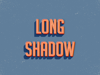 3D 长阴影文字效果(3D Long Shadow Text effect)