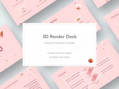 3D 渲染甲板 - 终极演示模板(3D Render Deck - Ultimate Presentation Template)