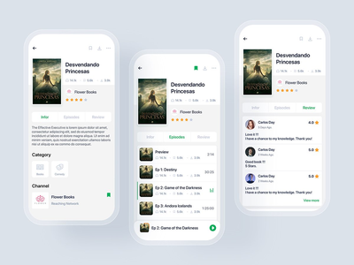 有声读物移动 UI 概念(Audiobook mobile UI concept)