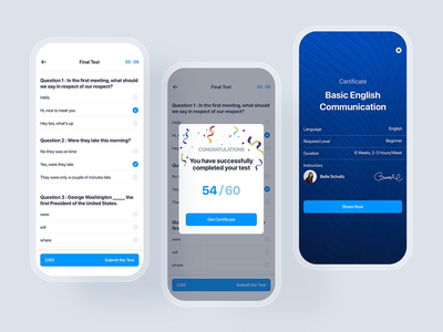 在线课程移动 UI 概念(Online Course mobile UI concept)