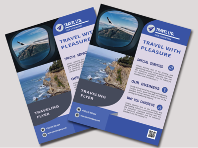 创意旅行传单模板(Creative Travel Flyer Template)