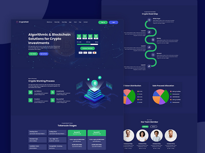 #04 加密货币登陆页面。(#04 Crypto Currency Landing Page.)