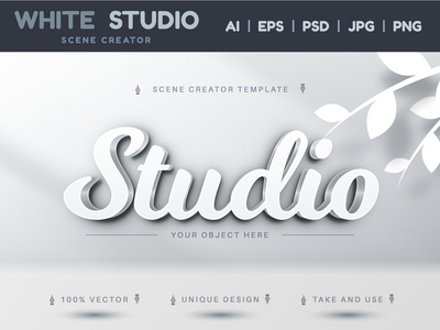 白色产品背景 - 场景生成器(White Product Backdrop - Scene Generator)