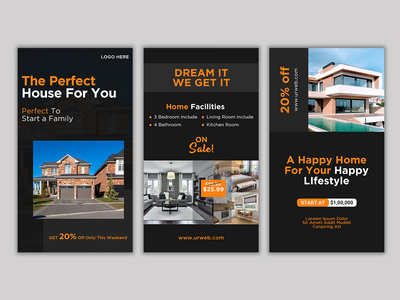 房地产业务 instagram 故事模板(Real estate business instagram Story template)