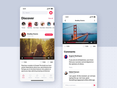 新的提要移动 UI 概念(New feed mobile UI Concept)