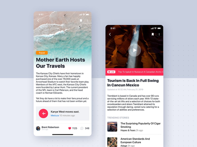 新闻移动 UI 概念(News mobile UI Concept)