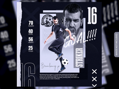 足球和足球比赛日程俱乐部广场社交媒体横幅(Soccer and football match schedule club square social media banner)