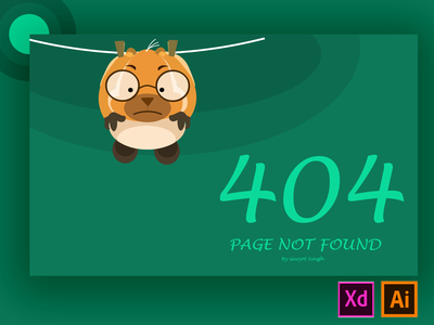 创意 404 页面未找到设计。(Creative 404 Page Not Found Design.)