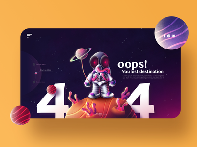 宇航员在太空中出现 404 网站错误(Astronaut in space for 404 website error)