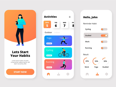 目标习惯跟踪应用程序(goals habits tracking app)