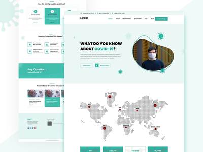 COVID-19 网站/登陆页面(COVID-19 website/Landing page)