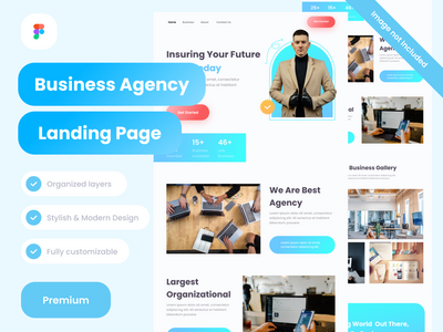 商业机构登陆页面设计网站高级版(Business agency Landing Pages Design website Premium)