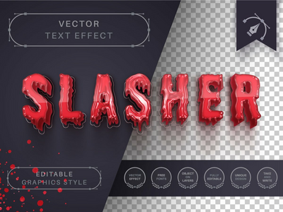 Slasher - 可编辑的文本效果，字体样式(Slasher - Editable Text Effect, Font Style)