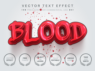 Blood - 可编辑的文本效果，字体样式(Blood - Editable Text Effect, Font Style)