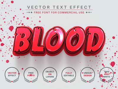 流体血液 - 可编辑的文本效果，字体样式(Fluid Blood - Editable Text Effect, Font Style)