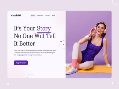 音乐网站登陆页面(Music Website Landing Page)