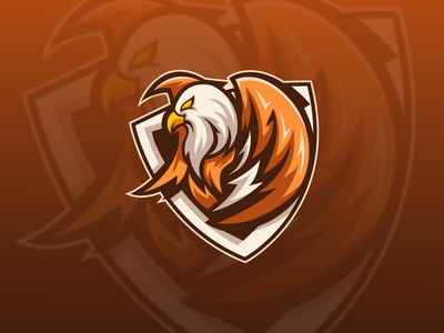 鹰吉祥物标志模板(Eagle Mascot Logo Template)