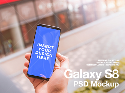 Android, Galaxy S8 样机(Android, Galaxy S8 Mockup)