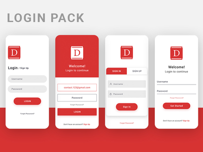 登录屏幕 UI 套件(Login Screen UI Kits)