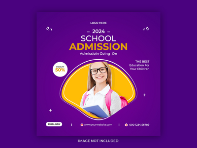 教育社交媒体帖子模板(Education Social Media Post Template)