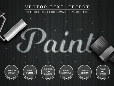 在黑色上绘图 - 编辑文本效果、字体样式(Drawing on black - edit text effect,  font style)