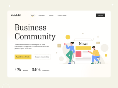 新闻文章网站登陆页面(News Article Website Landing Page)