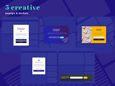 5 份创意时事通讯（弹出窗口和模式）(5 Creative Newsletters (Popups & Modals))