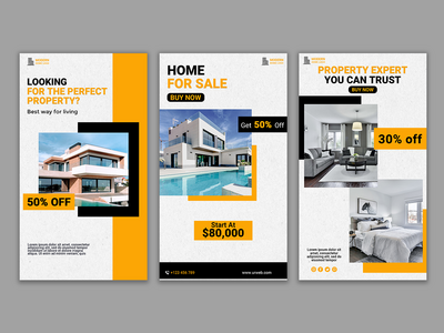 房地产业务 instagram 故事模板(Real estate business instagram Story template)