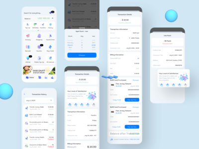 交易纪录 - Digital Wallet Mobile Ui kits(Transaction History  - Digital Wallet Mobile Ui kits)