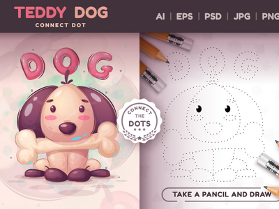 泰迪狗 - 儿童游戏，连接点(Teddy Dog - Game For Kids, Connect Dot)