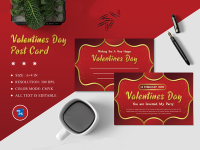 情人节明信片(Valentines Day Postcard)