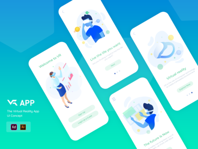 虚拟现实应用概念(Virtual Reality App Concept)