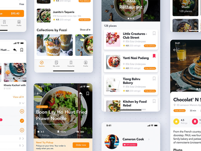 食品和餐厅移动 UI 套件(Food & Restaurant mobile UI Kit)