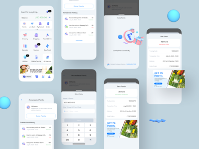 累积点数 - 数字钱包移动 UI 套件(Accumulated Points  - Digital Wallet Mobile Ui kits)