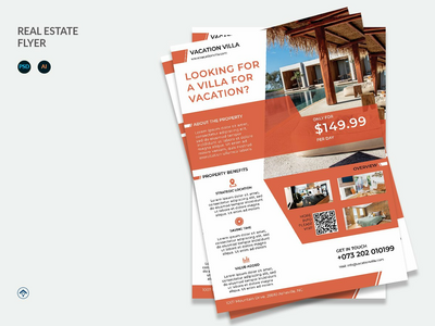 别墅 - 房地产传单(Villa - Real Estate Flyer)