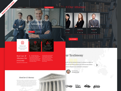 律师网站模板(Law attorney website template)