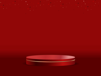 用于产品展示或放置的 3d 情人节讲台场景(3d valentine podium scene for product display or placement)